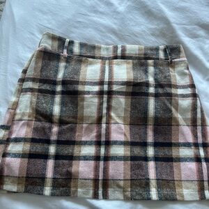 SHEIN Curve Plaid Mini Skirt